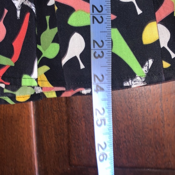 NWT! Liz Claiborne midi pleated skirt, black with high heels motif - Picture 3 of 9